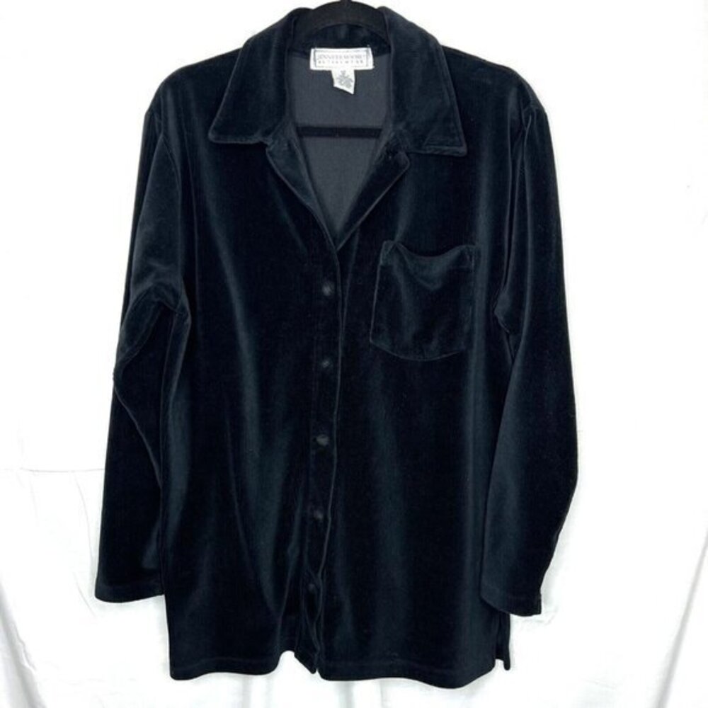 Vintage 90s Corduroy Womens Shirt Jennifer Moore Activewear Long Sleeve Button M